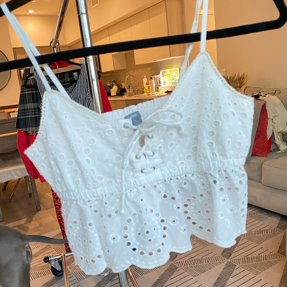 Arie white floral tank